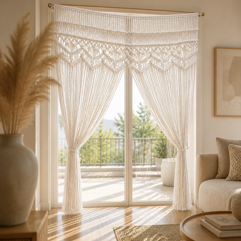 برداية مكرمية تصميم انيق - طول ٢ م