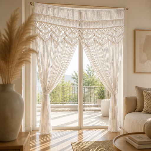 برداية مكرمية تصميم انيق - طول ٢ م