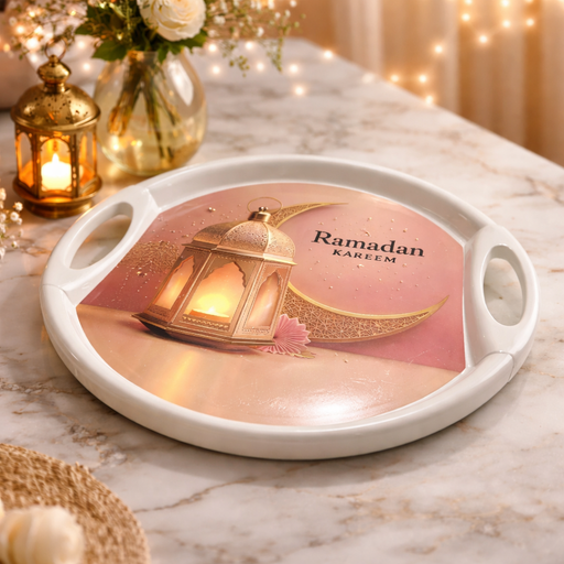 صينية تقديم بلاستيكية بتصميم رمضاني 🌙✨