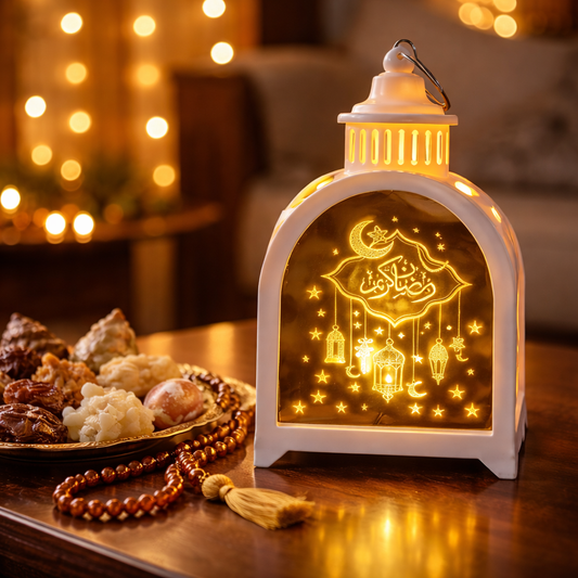 فانوس رمضان مضيء بتصميم رمضان كريم
