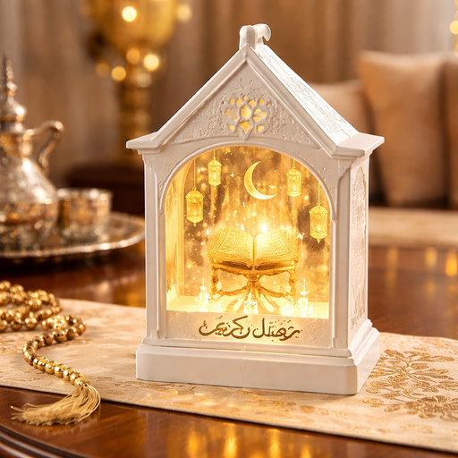 فانوس رمضان ديكوري بشكل كوخ