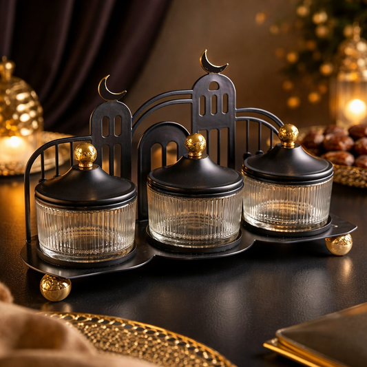 طقم ضيافة مكسرات رمضاني 3 قطع