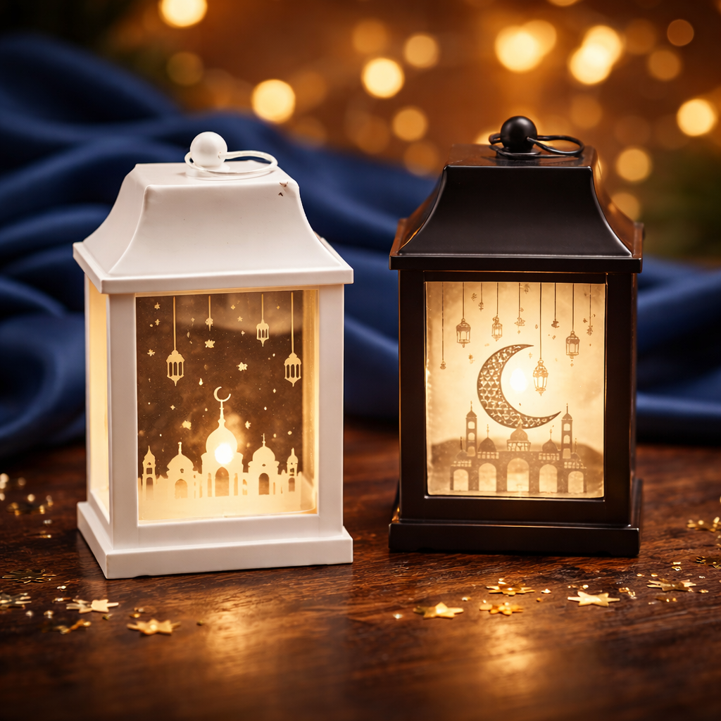 فانوس رمضان بلاستيك صغير LED