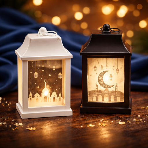 فانوس رمضان بلاستيك صغير LED