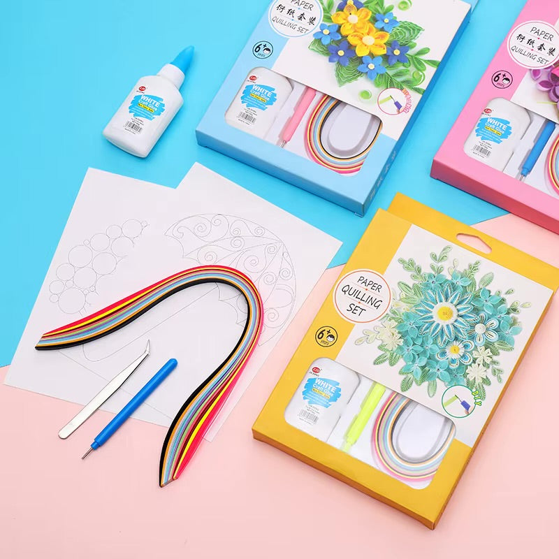 طقم فن لفّ الورق وتشكيل الورود – Paper Quilling