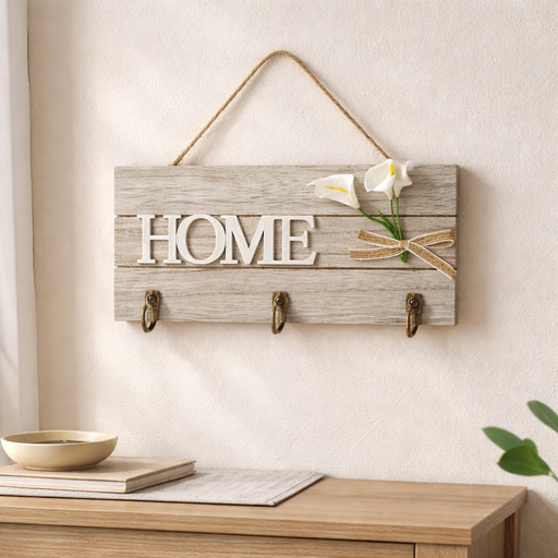 علاقة مفاتيح خشبية ديكورية – HOME