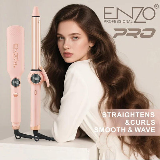 بكج ستريت ومكواة تجعيد ENZO ‏2×1