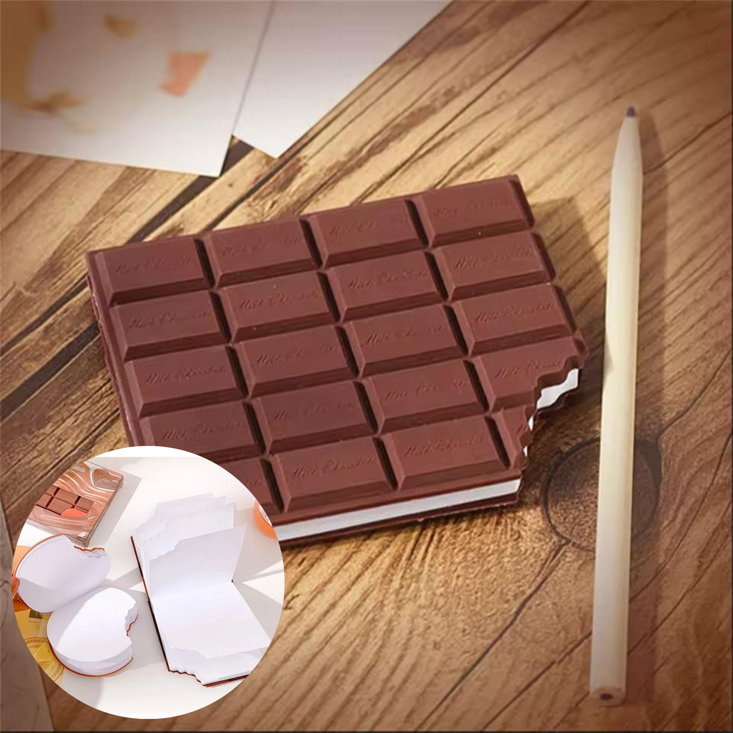 دفتر ملاحظات بتصميم ورائحة الشوكولاتة