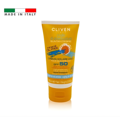 واقي شمس للوجه SPF 50 من Cliven – حماية عالية 75 مل