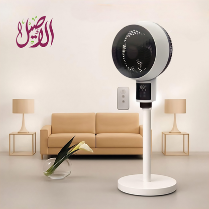 مروحة عامودي 360 درجة مع ريموت ماركة الأصيل