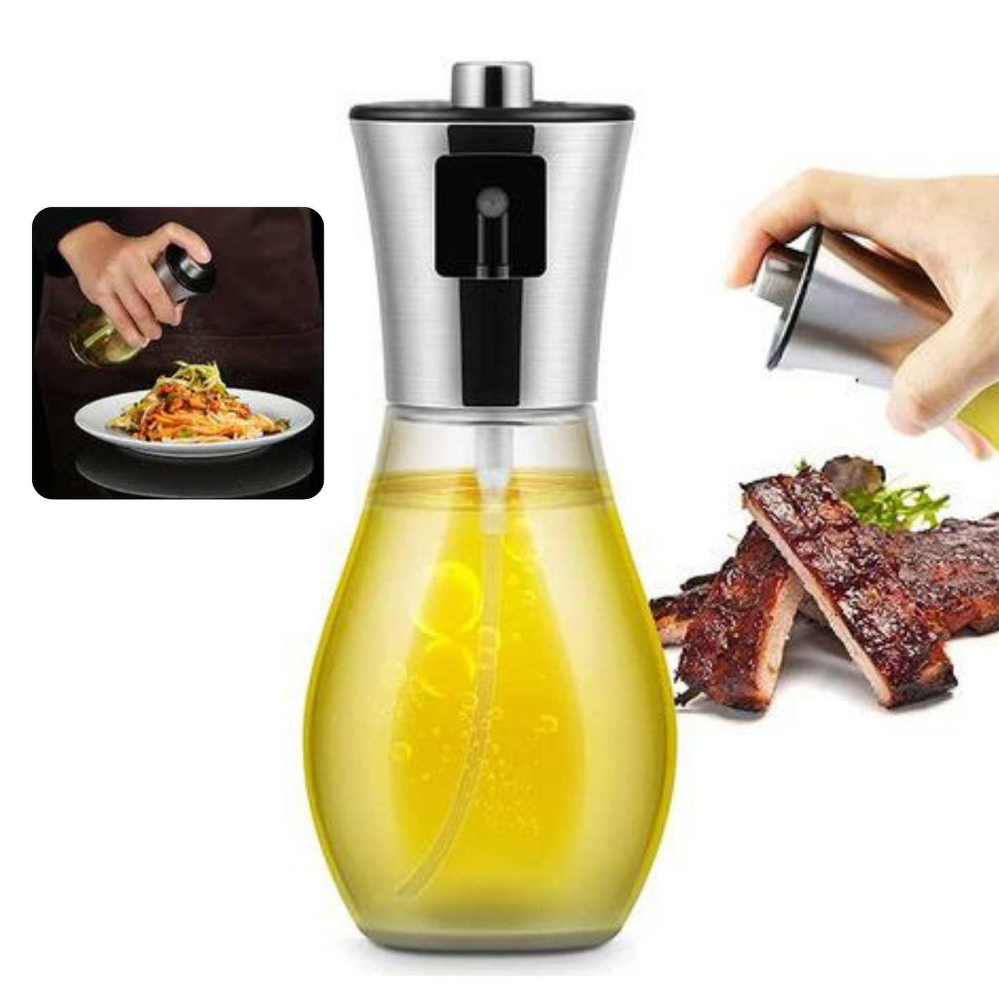 بخاخ زيت وخل 200 ml – تصميم زجاجي أنيق