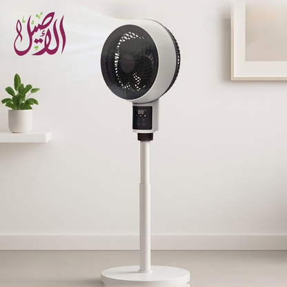 مروحة عامودي 360 درجة مع ريموت ماركة الأصيل