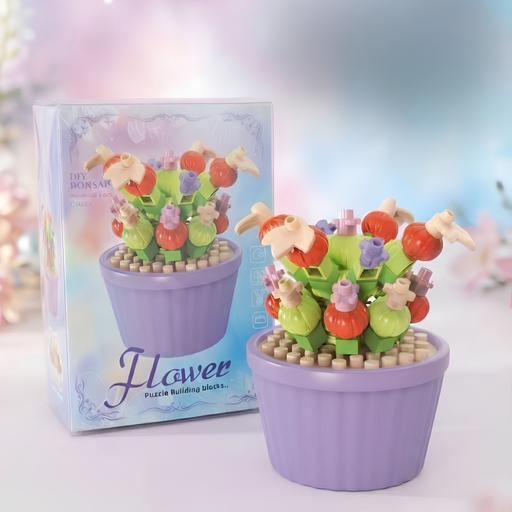 لعبة تركيب باقة زهور بوعاء – DIY Flower Puzzle