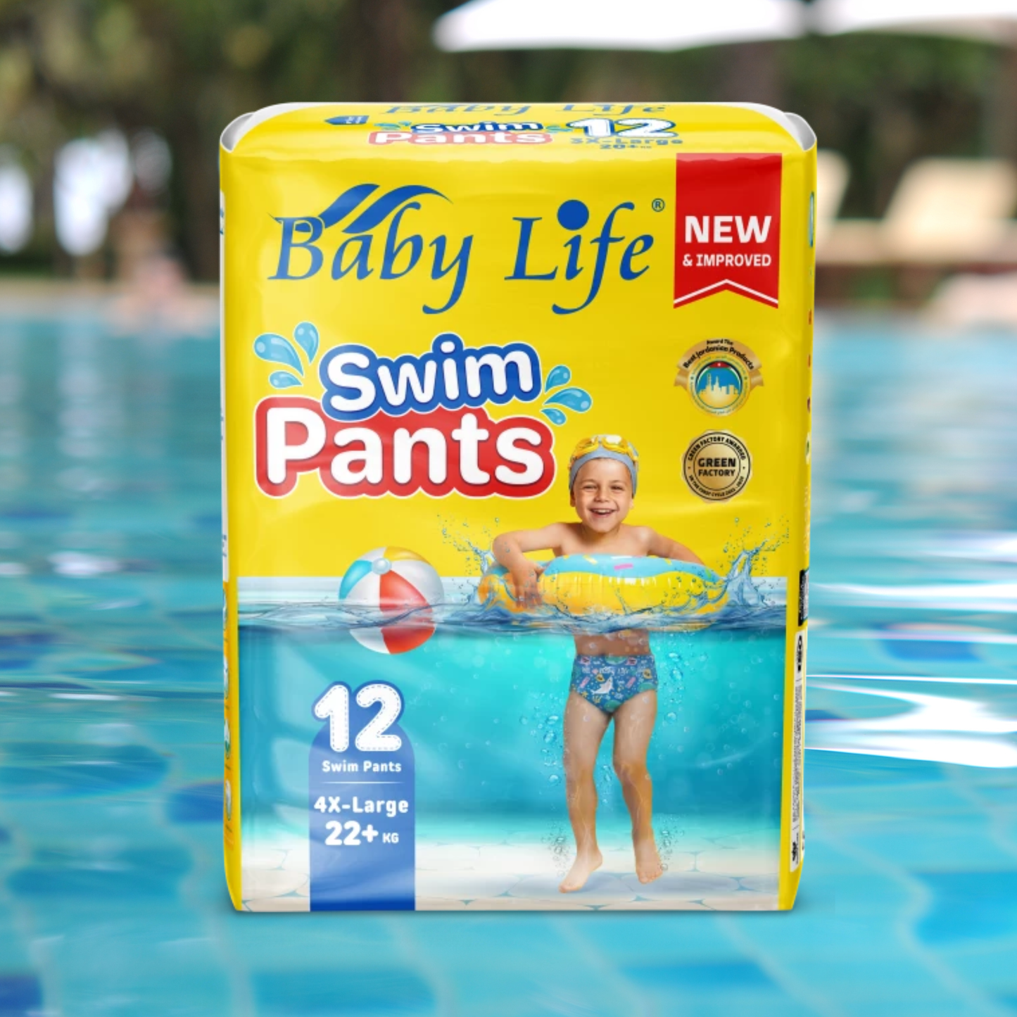 حفاضات سباحة Baby Life Swim Pants – مقاس 4 (12 حفاضة)