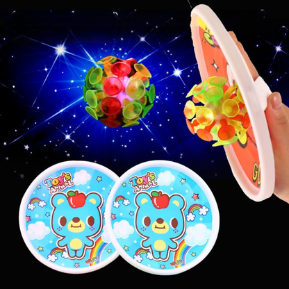 كرة لاصقة بكؤوس شفط مع الواح التقاط – لعبة رمي والتقاط للأطفال