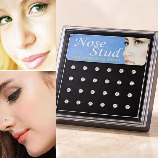 مجموعة حلق أنف كريستال طبي