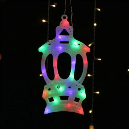 فانوس رمضان مضيء متعدد الألوان – LED ديكوري