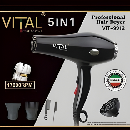 سشوار شعر احترافي 5×1 – VITAL (قوة 1845 واط)