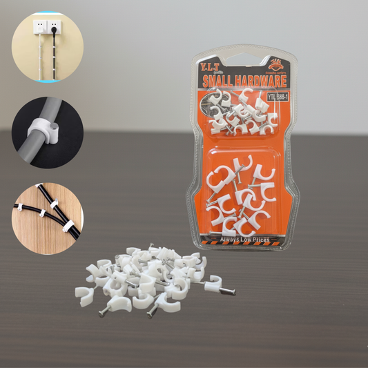 مشابك تثبيت الاسلاك على الحائط بمسامير فولاذية