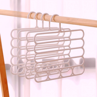 علاقة ملابس بلاستيكيه متعددة الطبقات موفرة للمساحة