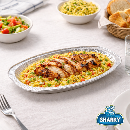 صحن بيضاوي المنيوم SHARKY حجم كبير - عدد ٣