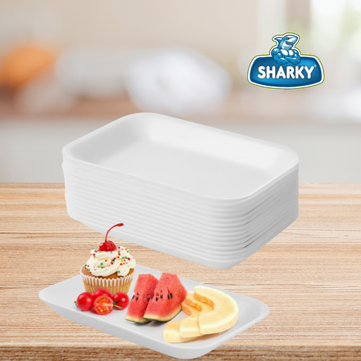 صحون فوم مستطيلSHARKY (عدد15)
