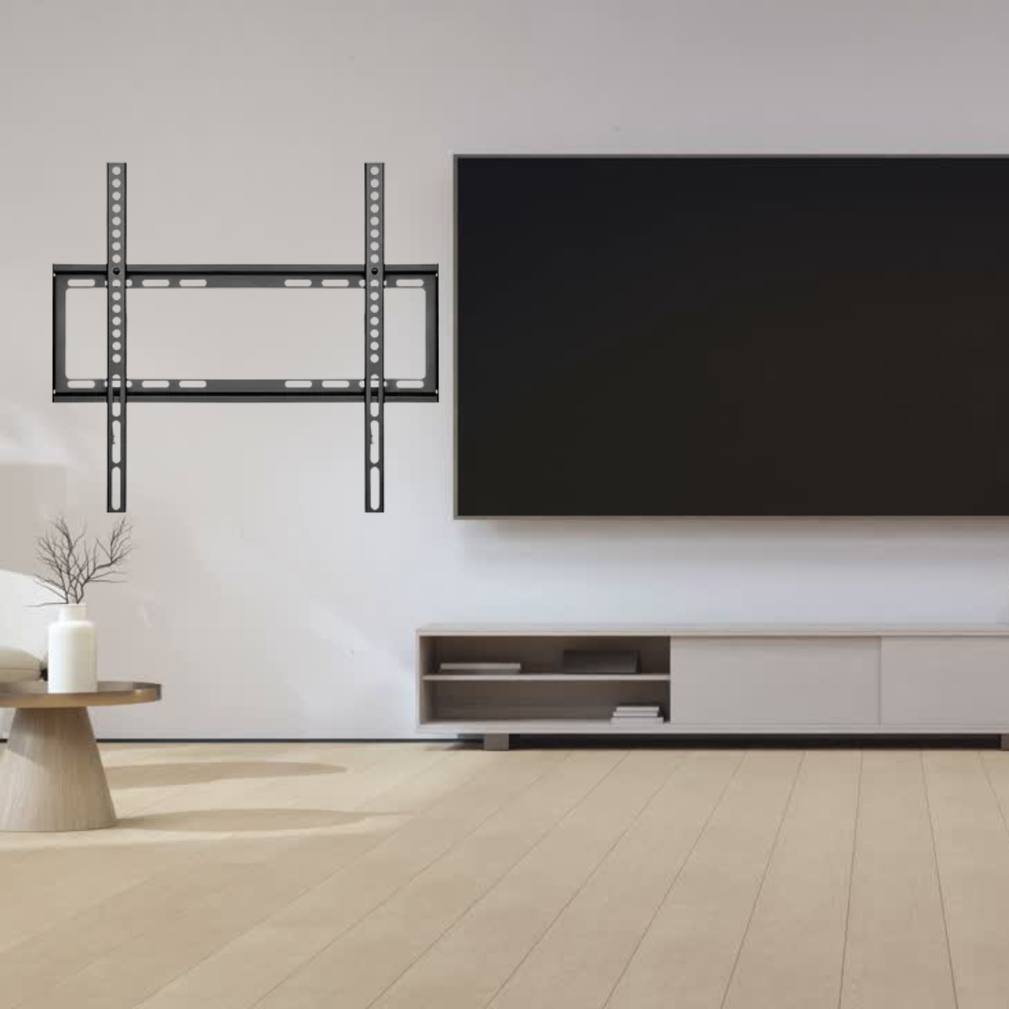 حامل شاشة تلفزيون جداري LED/LCD قابل للتعديل (26–63 بوصة)
