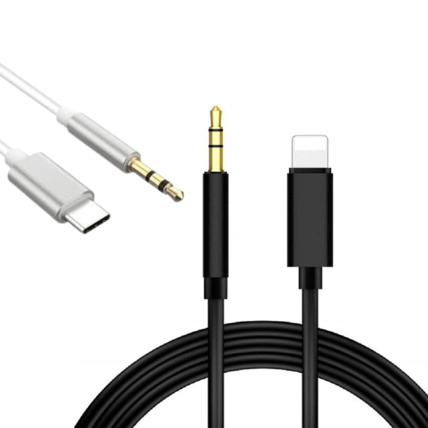 AUX Audio وصلة (Type C, or Lightning)