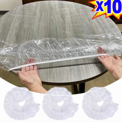 (عبوة  10 اغطية) قياس 1.2 متر  أغطية بلاستيك مرنة للطاولات