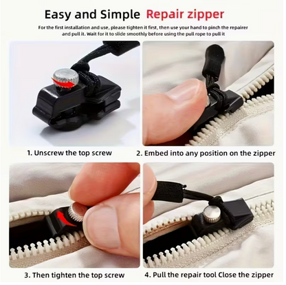 طقم إصلاح السحابات - ٤ قطع  (Zipper Repair Kit)
