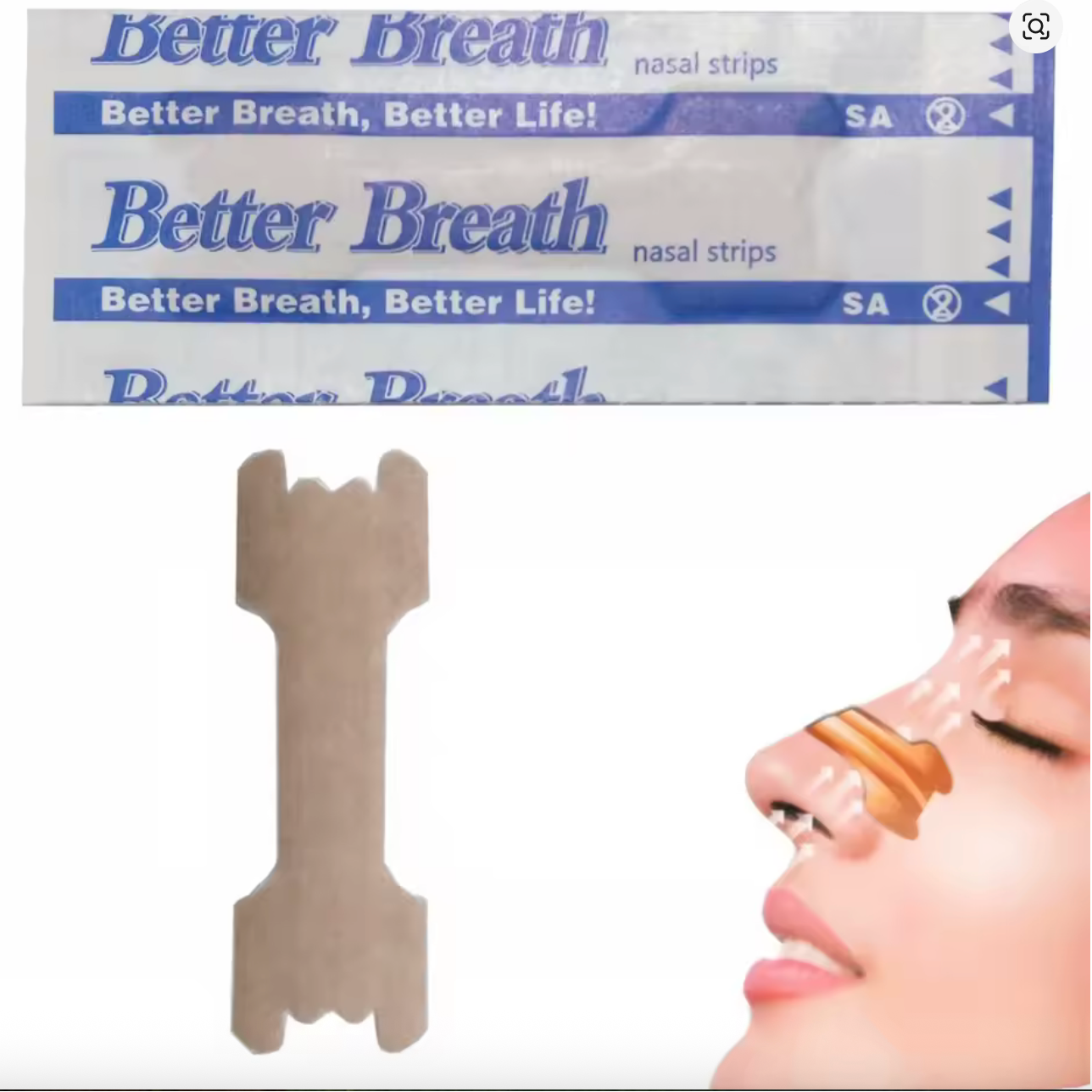 لصقة الأنف لتقليل الشخير وتحسين التنفس- عدد ١