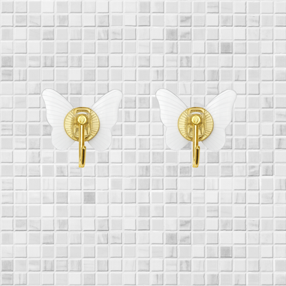 علاقة لاصقة مذهبة على شكل فراشة (عدد2)