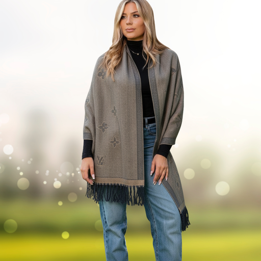 شال كتف صوف ناعم-عدة نقشات والوان