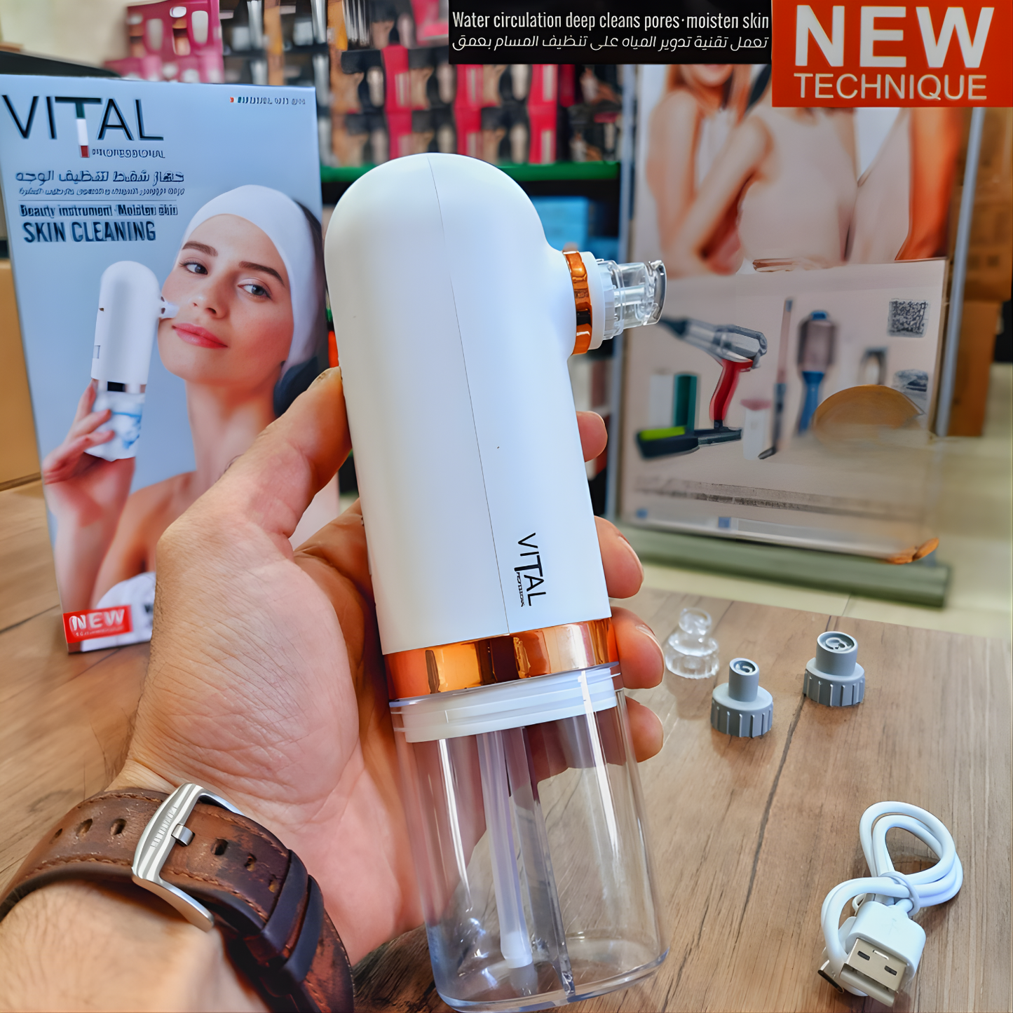 جهاز هايدوفيشال للبشرة ماركة VITAL