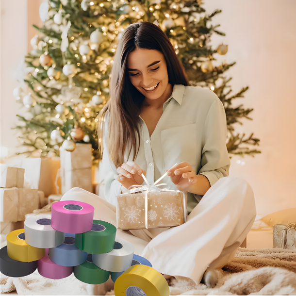 لفة شبر هدايا نايلون كيرلي -عدة الوان