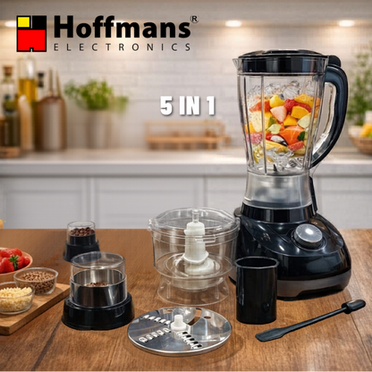 خلاط وفرامه كهربائية متعدد الاستخدام 5×1 – HOFFMAN’S (سعة 1.8 لتر)