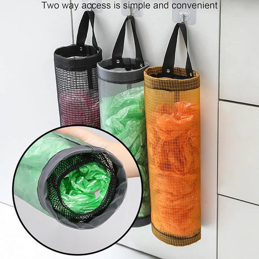 منظم/موزع أكياس التسوق الشبكي المعلق