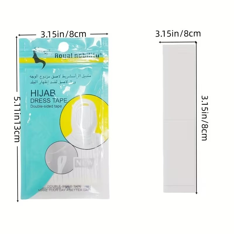 لاصق حجاب شفاف مزدوج الوجهين – عبوة 36 قطعة