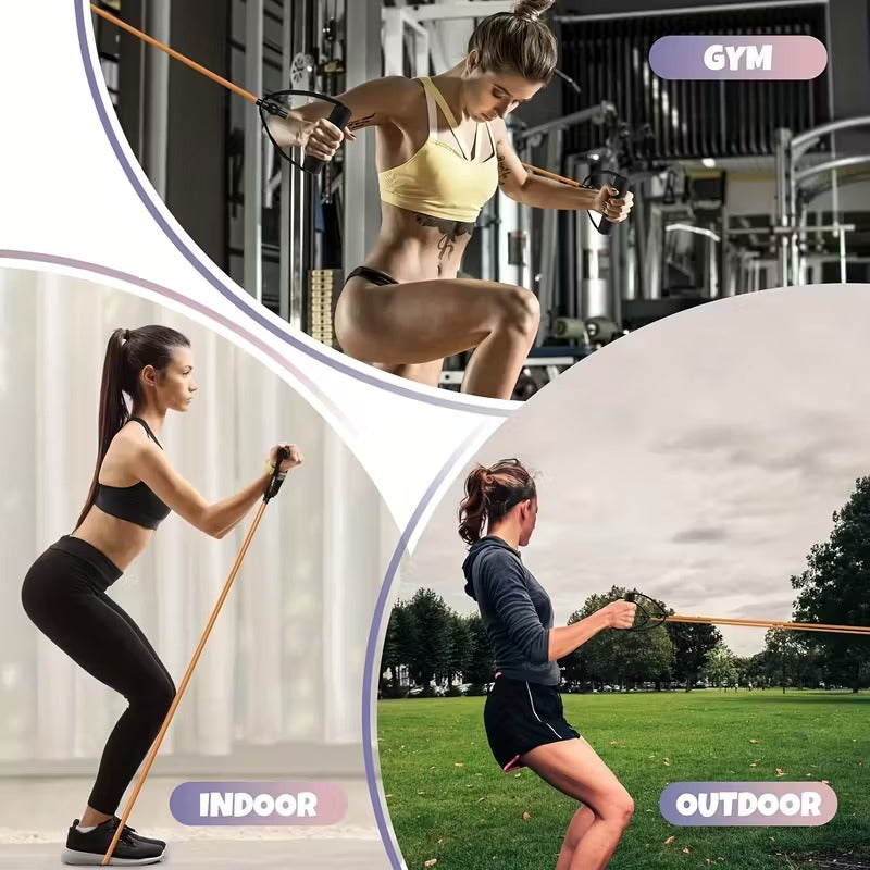 طقم مطات مقاومة خماسي مع مسكات وحقيبة