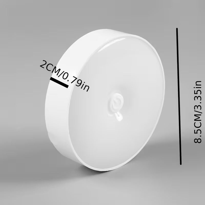 مصباح LED دائري قابل لإعادة الشحن USB – ضوء ليلي قابل للتعتيم بثلاثة ألوان