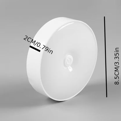 مصباح LED دائري قابل لإعادة الشحن USB – ضوء ليلي قابل للتعتيم بثلاثة ألوان