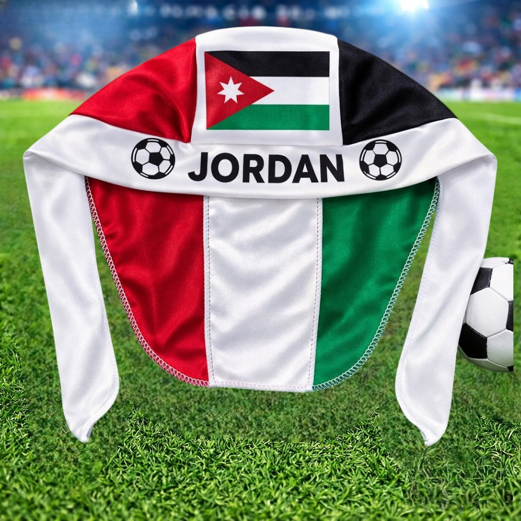 طاقية المنتخب الأردني بتصميم مميز بألوان العلم 🇯🇴⚽