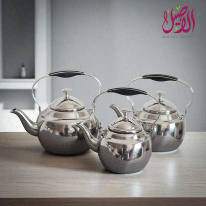ابريق شاي ستانلس ستيل فاخر - ماركة الأصيل (متوفر بأحجام مختلفة)