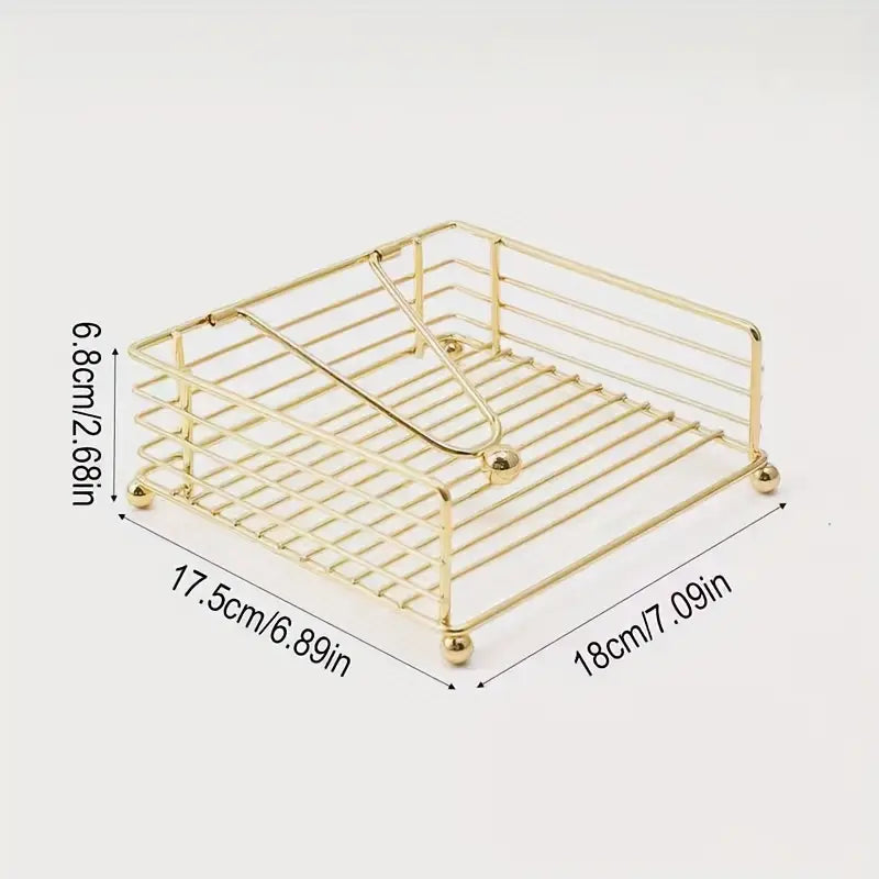 حامل مناديل ذهبي أنيق - ثقيل