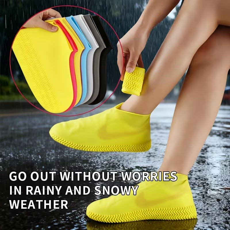 زوج غطاء حذاء سيليكون مقاوم للماء وغير قابل للانزلاق
