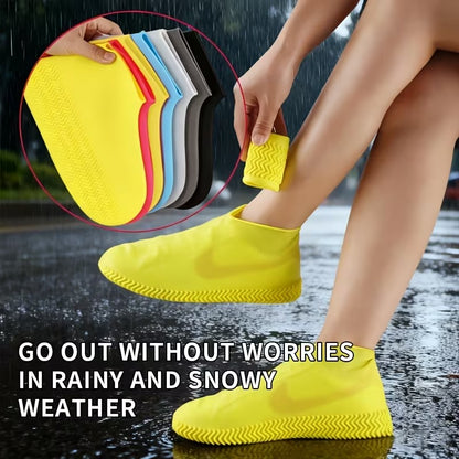 زوج غطاء حذاء سيليكون مقاوم للماء وغير قابل للانزلاق