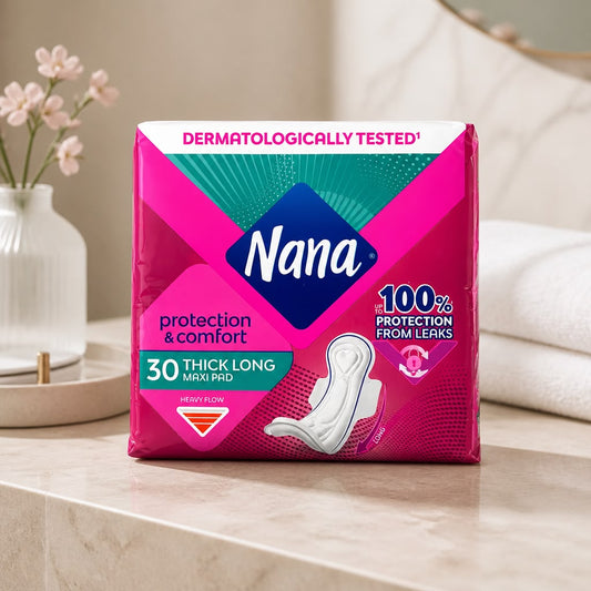 فوط نسائية Nana Protection & Comfort Maxi Thick Long – 30 فوطة
