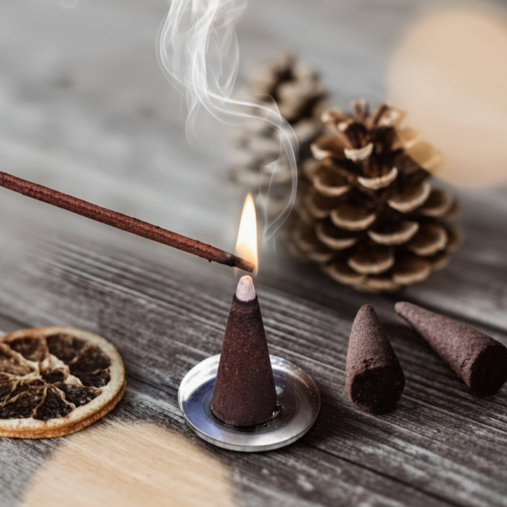 بخور هرمي سريع الاشتعال برائحة انا الابيض(عبوة ١٥ قطعه)