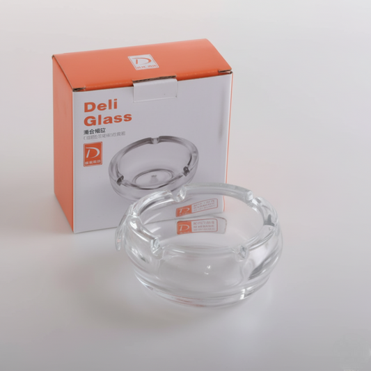 مكته سجائر زجاج شفاف ثقيل – Deli