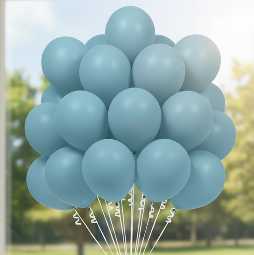 مجوعة بلالين لون ازرق رمادي- عدد ١٠